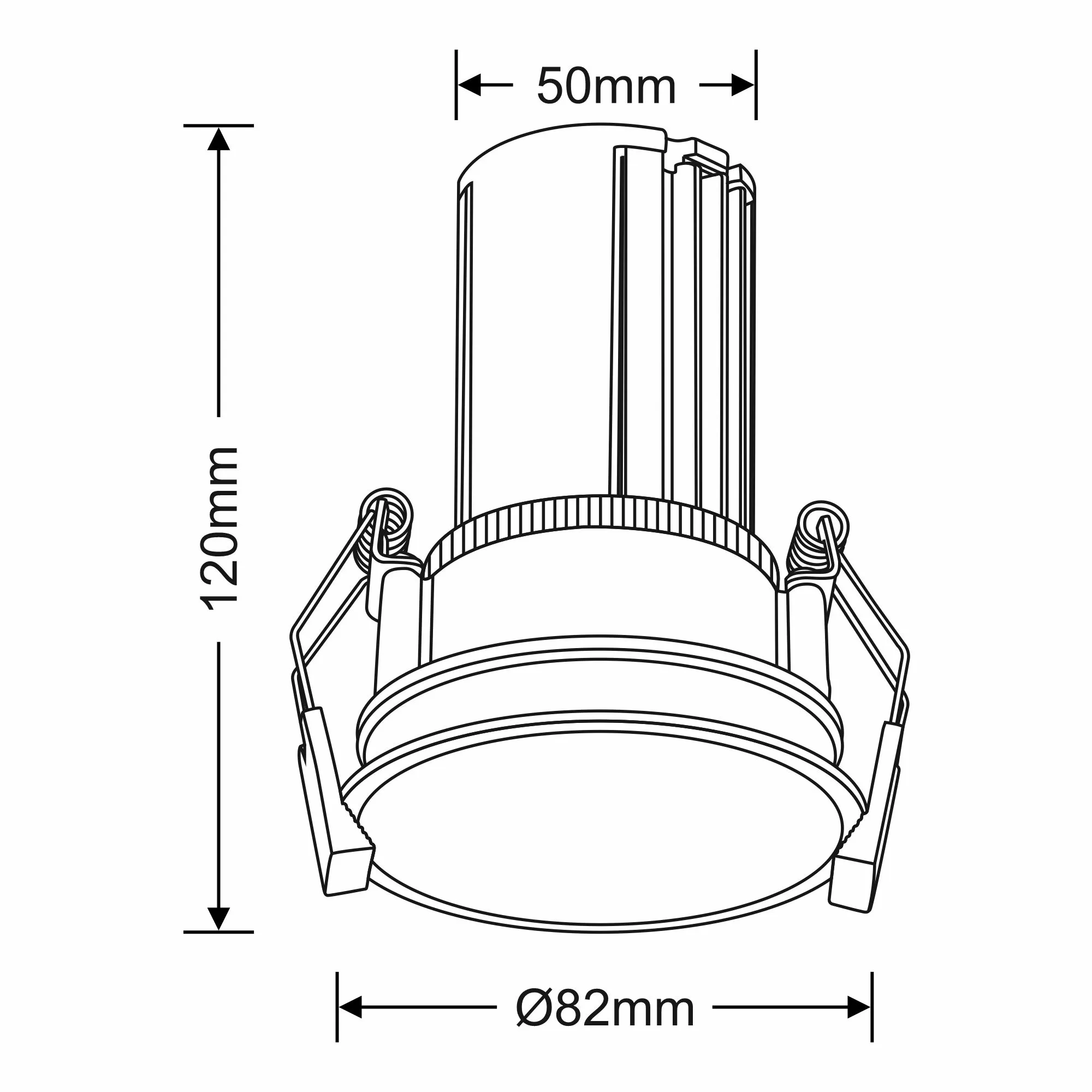 Bania 12 IP65 Recessed Ceiling Luminaires Dlux Round Recess Ceiling